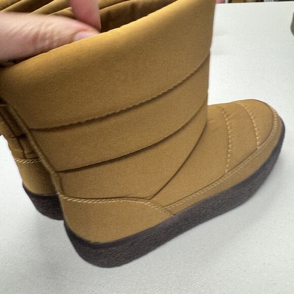 Madewell Toasty Puffer Boots Womens 8 Snow Tan Slip On Warm Winter Waterproof - Picture 5 of 10